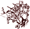 sketch of Spaniards on horseback