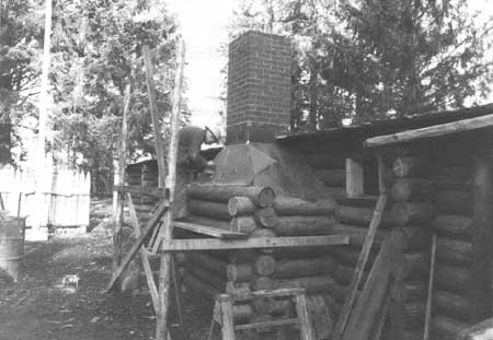 Exterior fireplace
