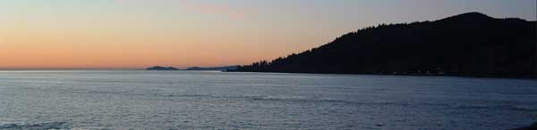 view from bridge across Columbia River