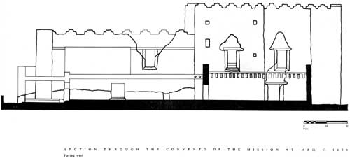 Elevation of the east side of the church of
Ab&oacute;