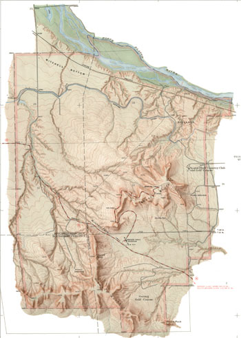 shaded relief map