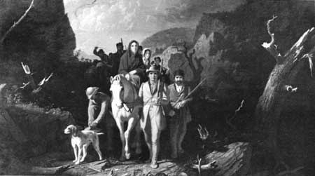painting of Daniel Boone at Cumberland Gap