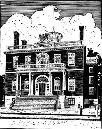 sketch of Salem Customhouse